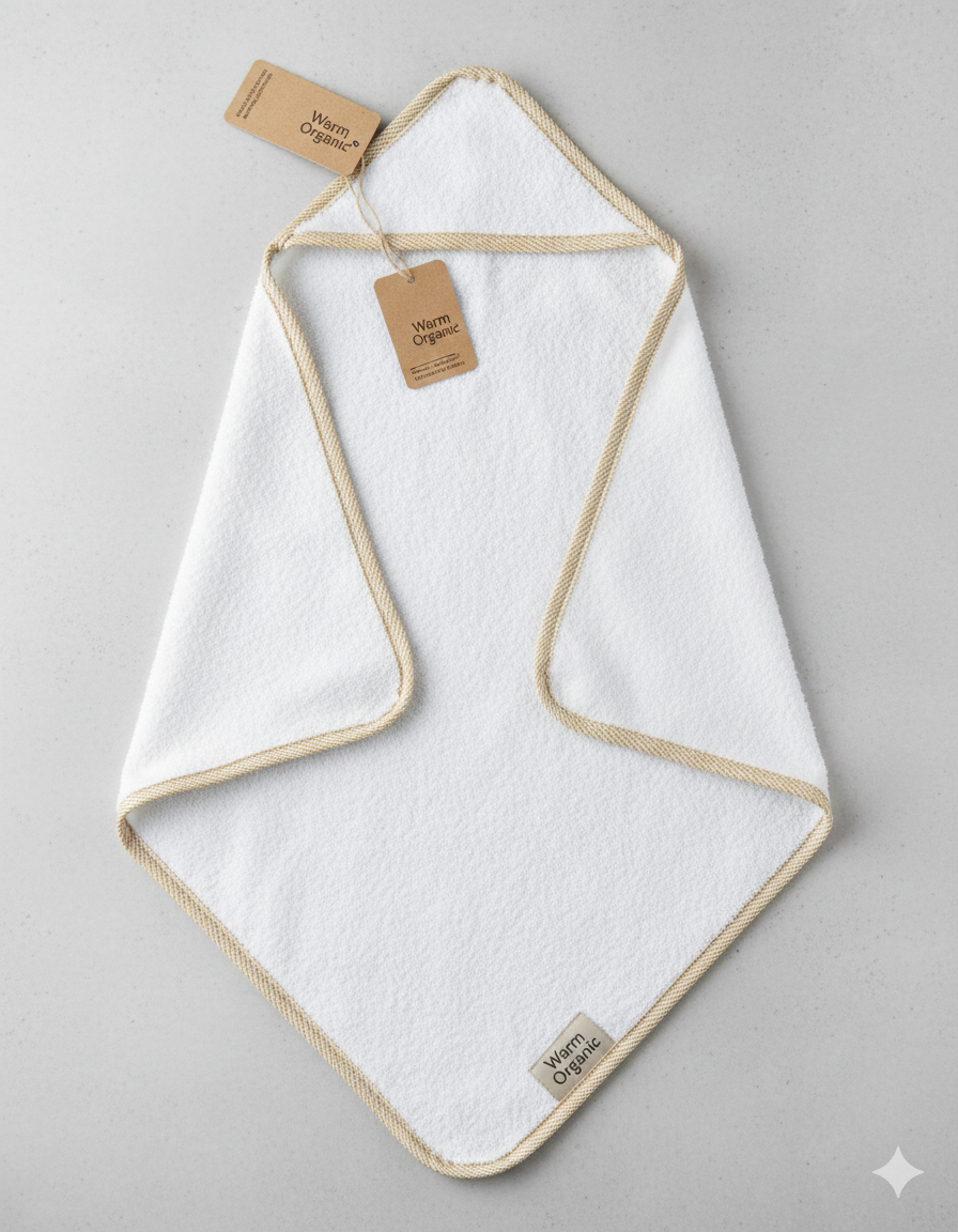 Beige Rim Baby Towel